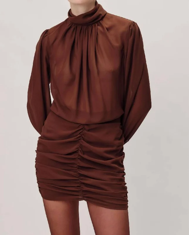 Midnight Sale Yebba Dress In Chocolate