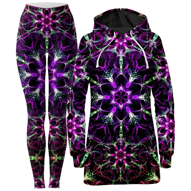 Final Clearance Psyched Hoodie Dress and Leggings Combo