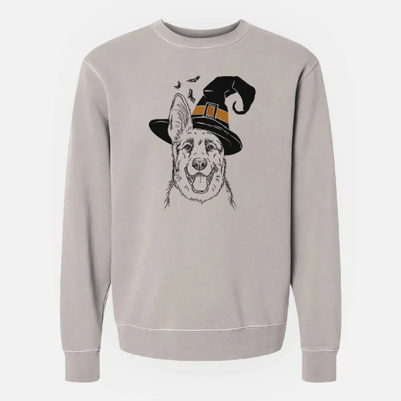 Factory Direct Sale Witch Brutus the German Shepherd - Unisex Pigment Dyed Crew Sweatshirt