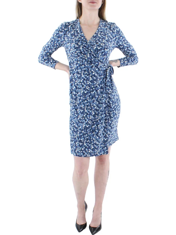 Final Clearance Nomad Womens Printed Side Tie Wrap Dress