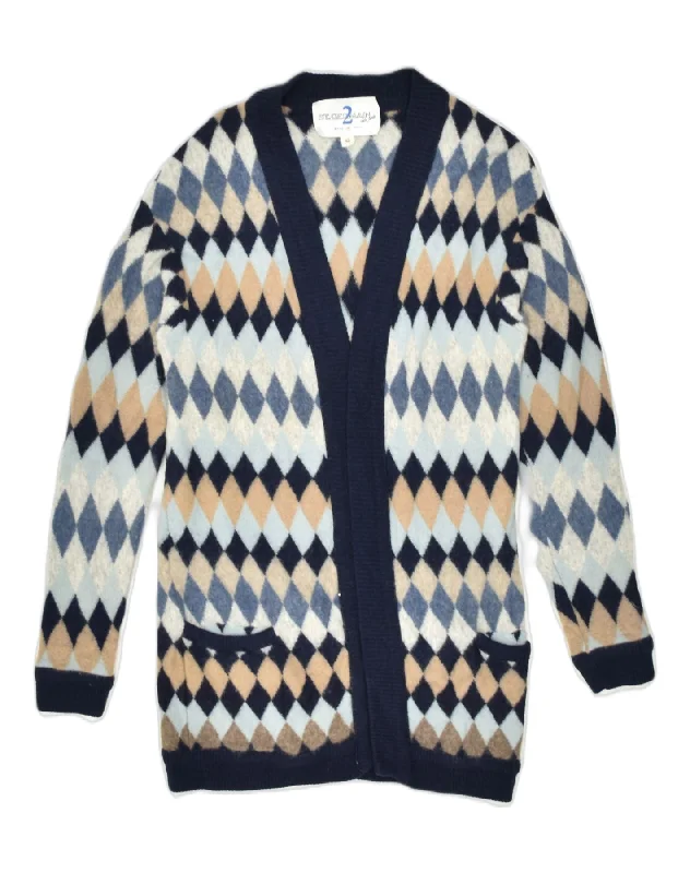 Discount Deals VINTAGE Womens Longline Cardigan Sweater IT 42 Medium Multicoloured