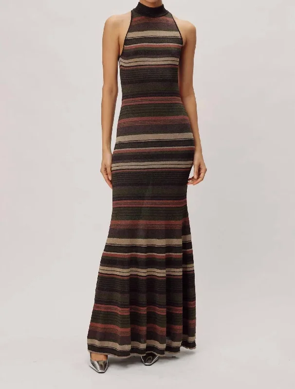 Today’s Special Arlo Knit Dress In Forest Brown Multi