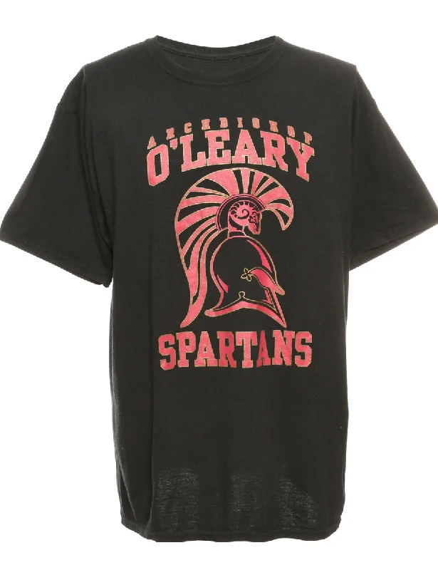 Savings Event Black O'leary Spartans Printed T-shirt - M