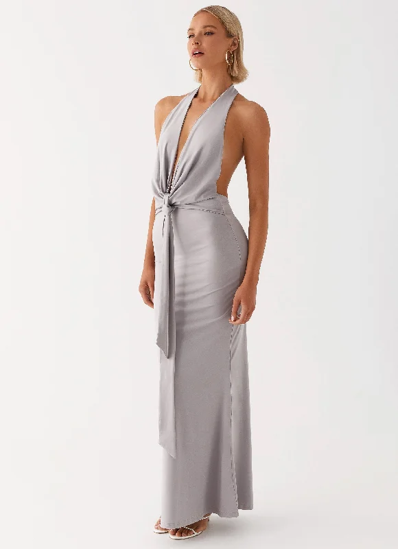 Discount Mania Carmella Maxi Dress - Grey