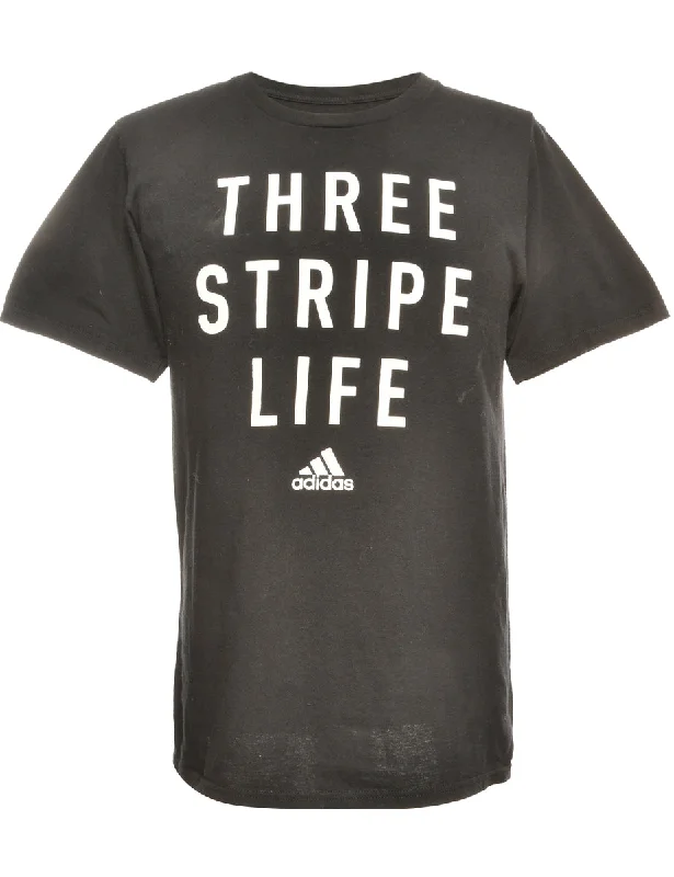 Savings Galore Black Adidas Printed T-shirt - M