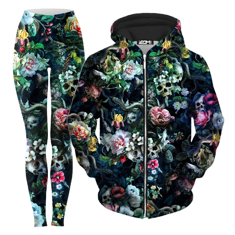 Special Promotion Dark Splendor Zip-Up Hoodie and Leggings Combo
