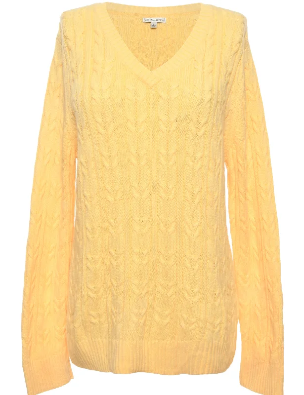Price Rollback Yellow Croft & Barrow Jumper - L