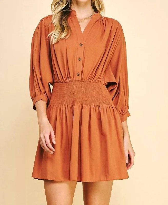 New Deals California Gold Dress In Camel