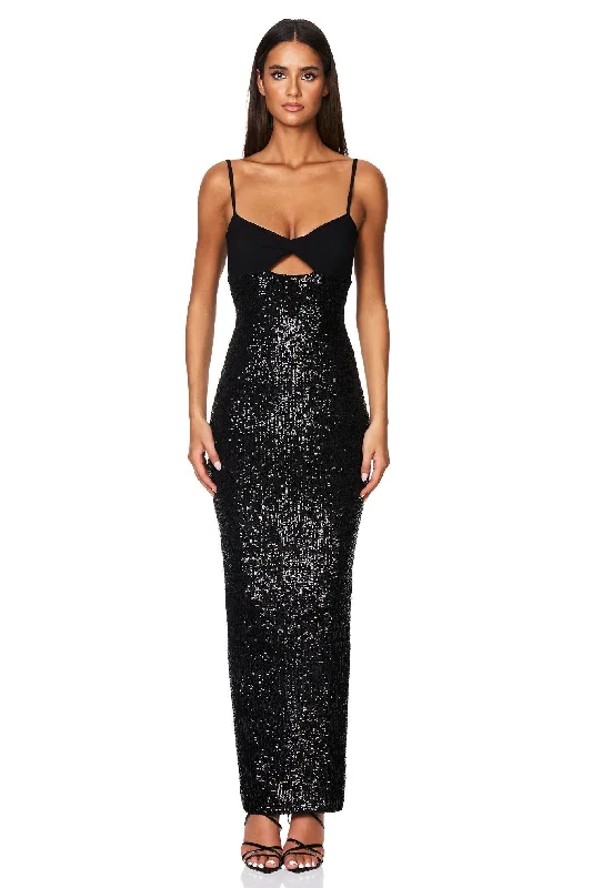 Daily Deals Nookie Monet Twist Gown - Black