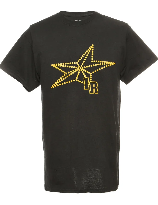 Act Fast Black Gildan Printed T-shirt - M