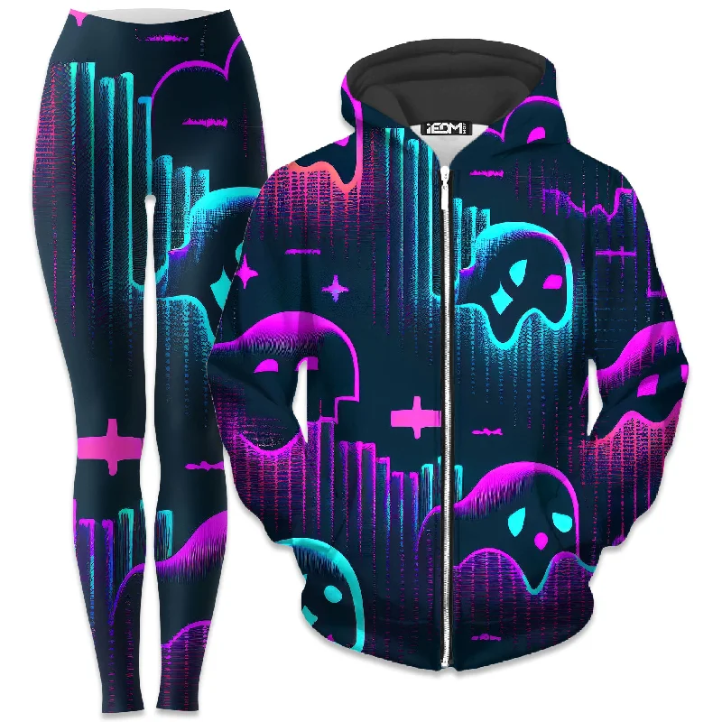 Today Only Ghost Melt Zip-Up Hoodie and Leggings Combo
