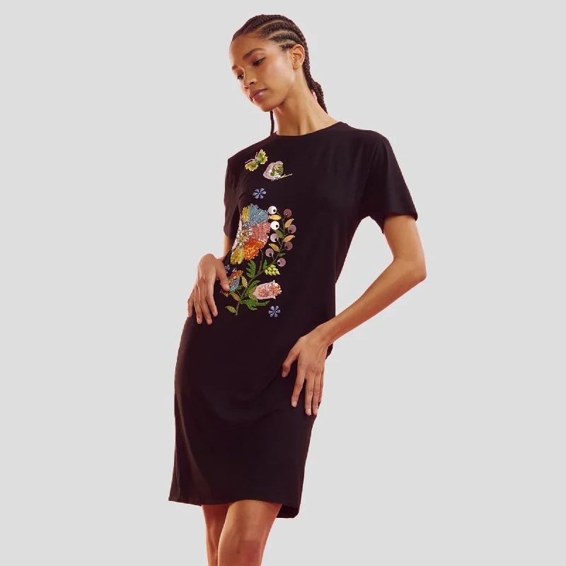 Deal Dash EMBROIDERED TEE DRESS
