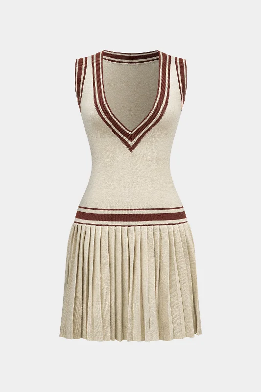 Act Fast V-Neck Sweater Sleeveless Dress