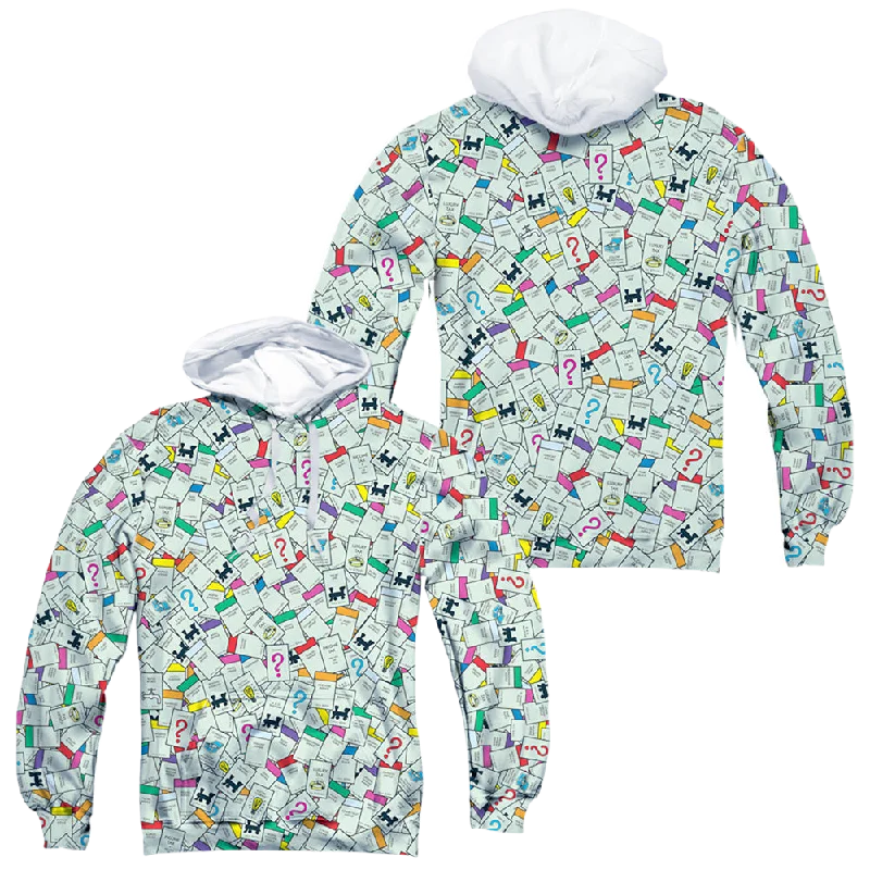 Price Drop Hasbro Monopoly Property Spaces (Front/Back Print) - All-Over Print Pullover Hoodie