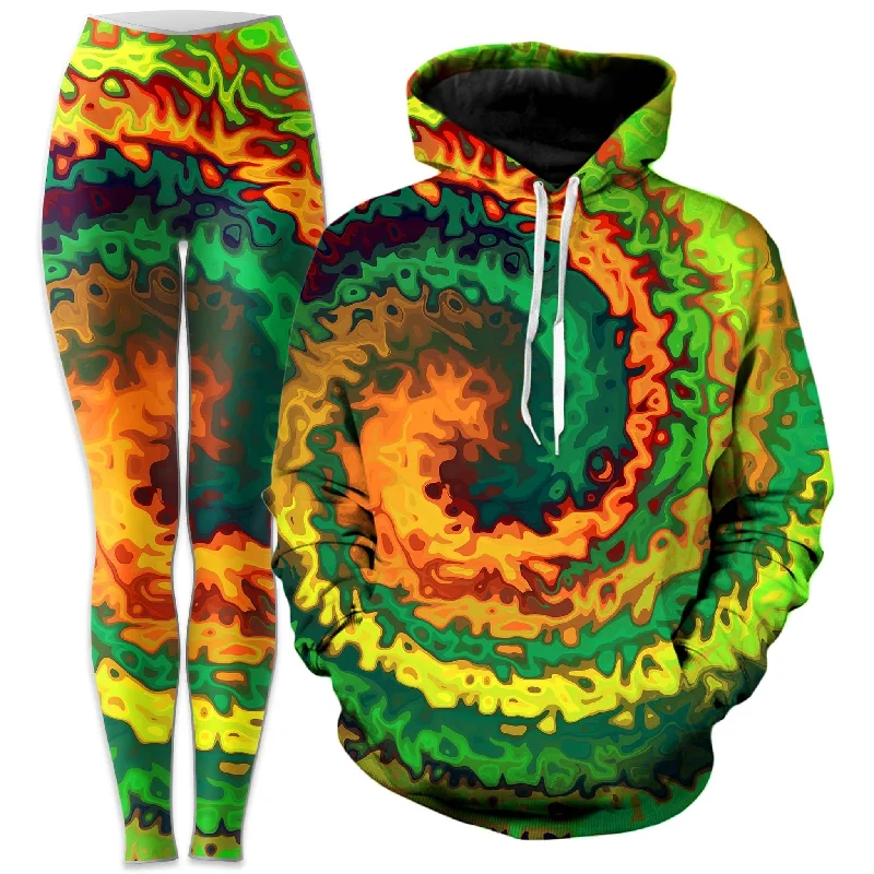 Markdown Madness Abstract Rotation Hoodie and Leggings Combo