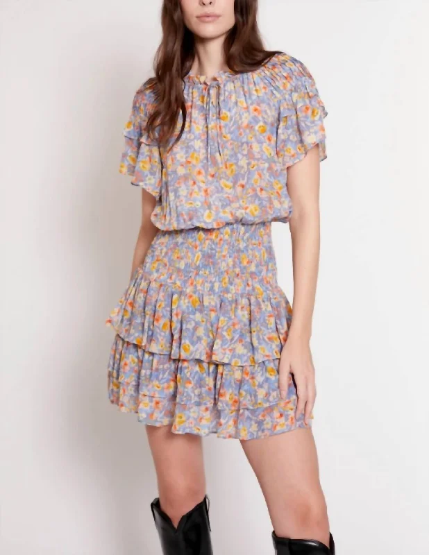 Last Chance Zoe Dress In Scattered Flowers