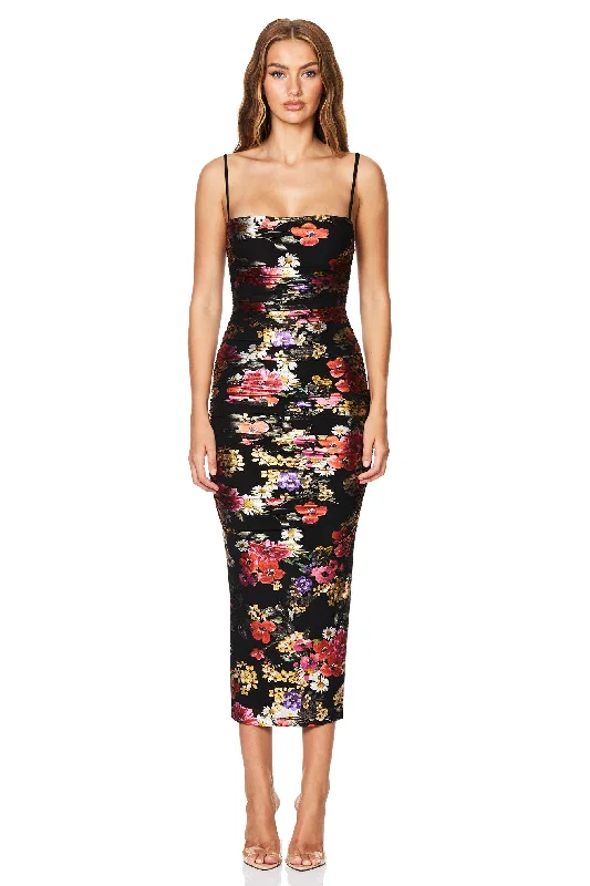 Final Markdown Nookie Electric Floral Midi Dress - Floral