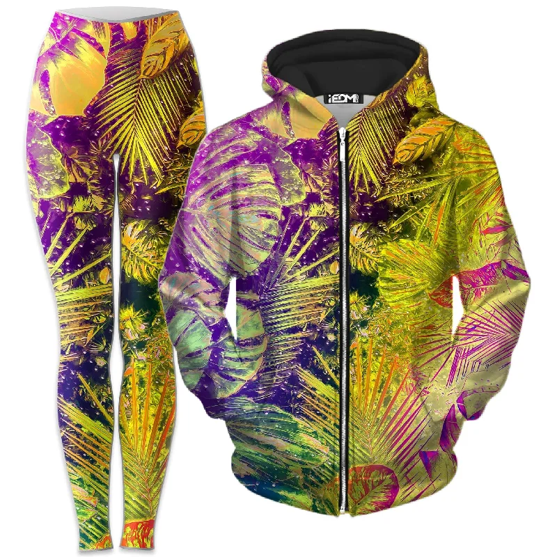 Holiday Sale Junglist Rainbow Zip-Up Hoodie and Leggings Combo