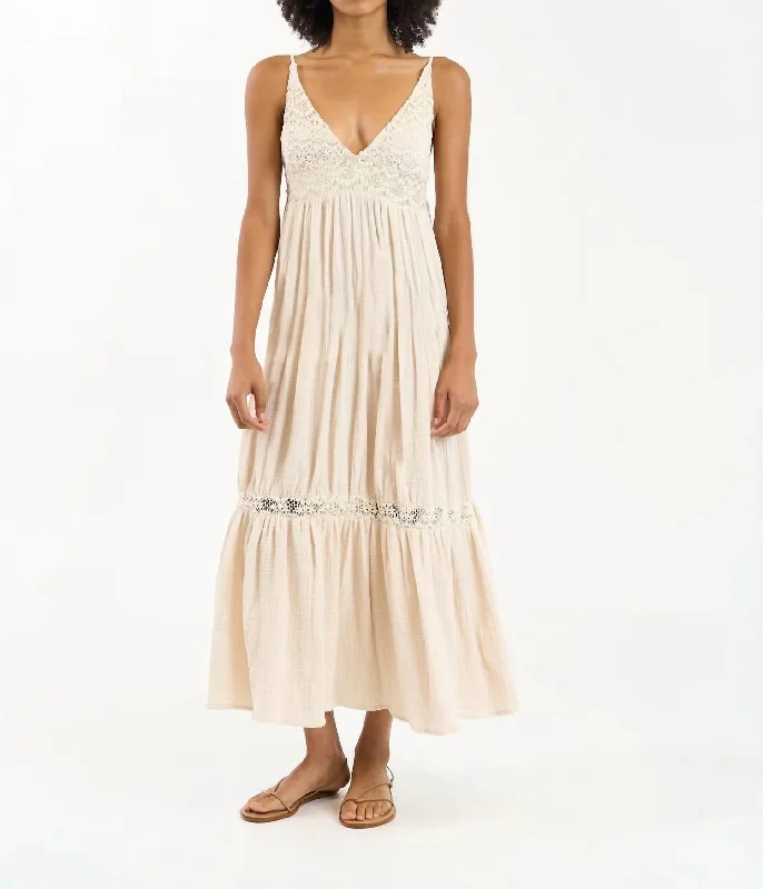 Flash Deals Spring Dress In Natural