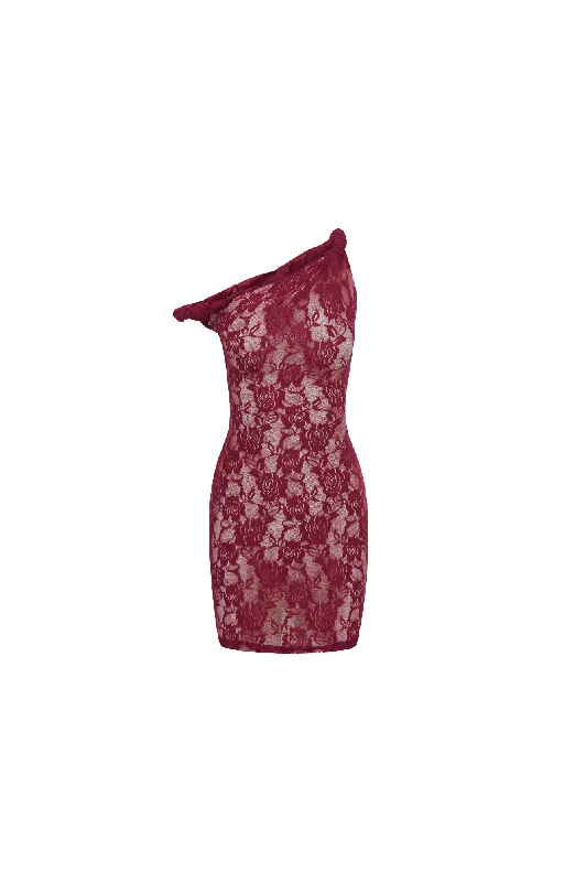 Lowest Price The Short Lace Poppy in Cherry