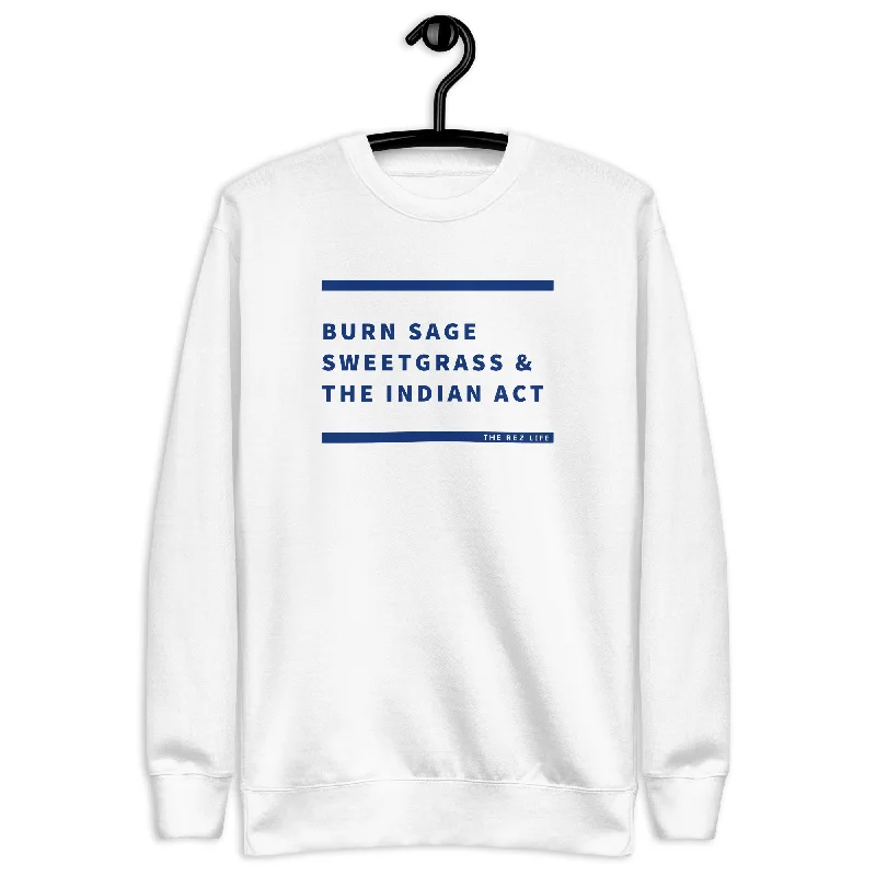 Exclusive Preview BSS&TIA Blue & White Crewneck