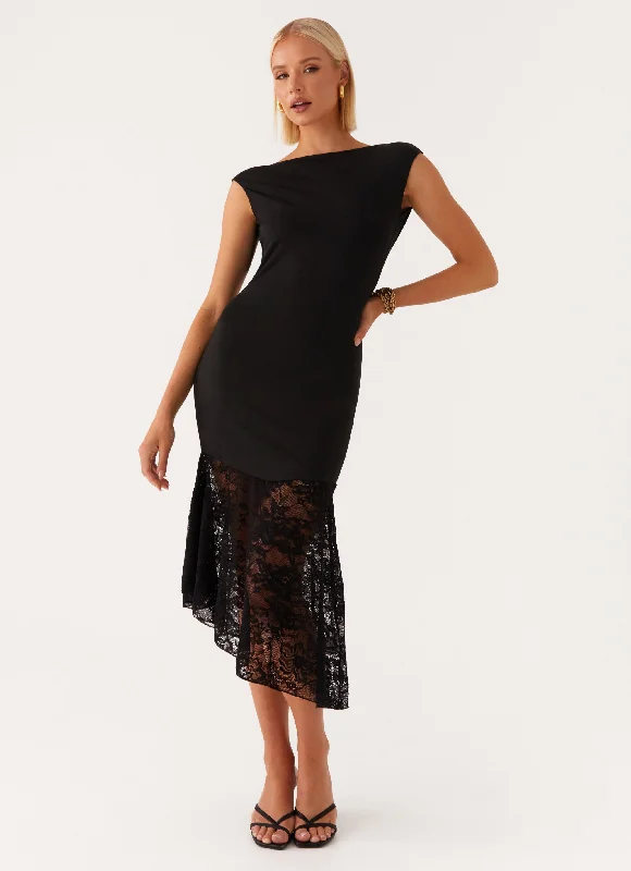 Buy Now Deshira Midi Dress - Black