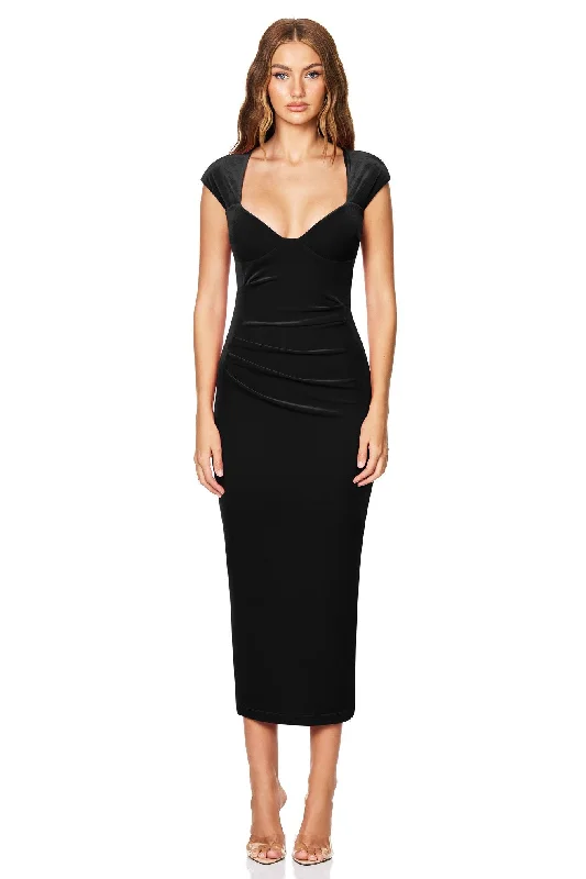 Big Discounts Nookie Mystery Midi Dress - Black