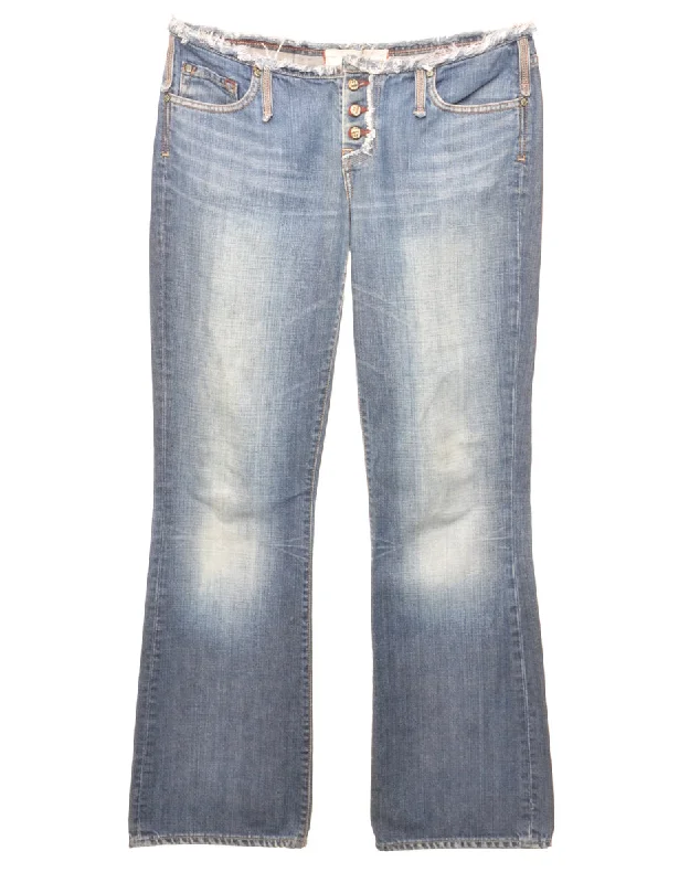 Today’s Deal Frayed Edge Bootcut Jeans - W32 L32
