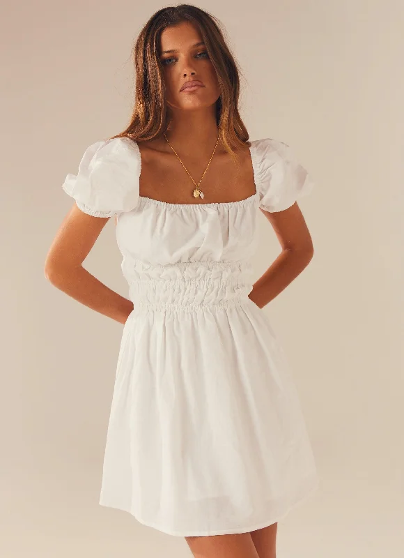 Discount Days Be Your Girl Mini Dress - White