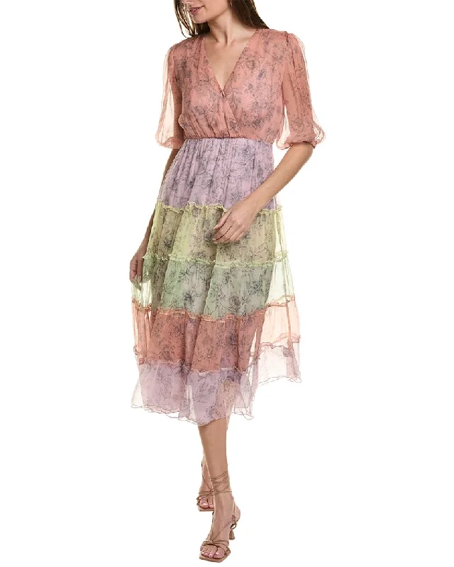 Final Markdown Johnny Was Liza Silk Midi Dress